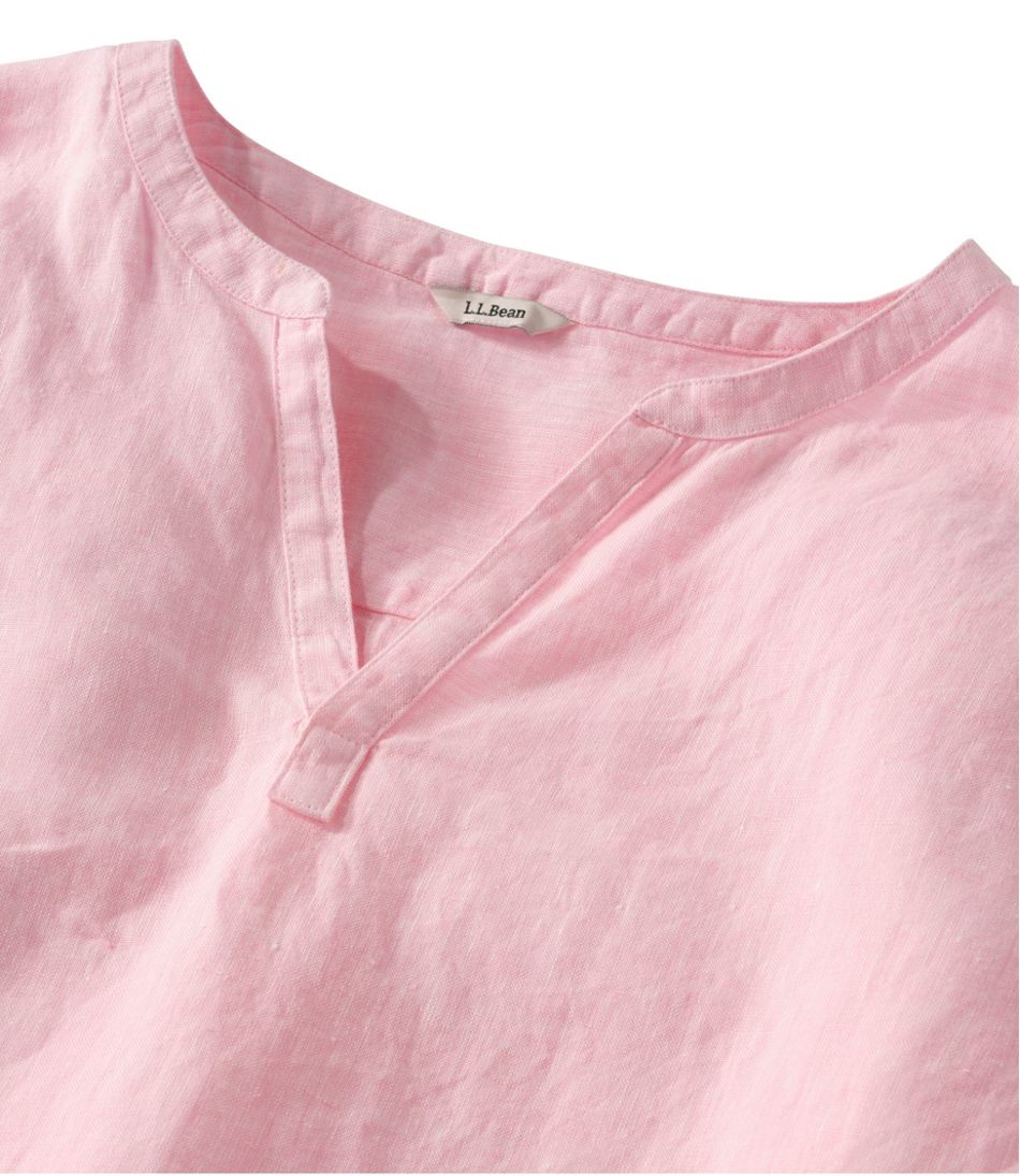 L.L.BeanWomen's Premium Washable Linen Shirt, Splitneck