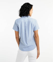 L.L.BeanWomen's Vacationland Seersucker Shirt, Short-Sleeve Popover Stripe