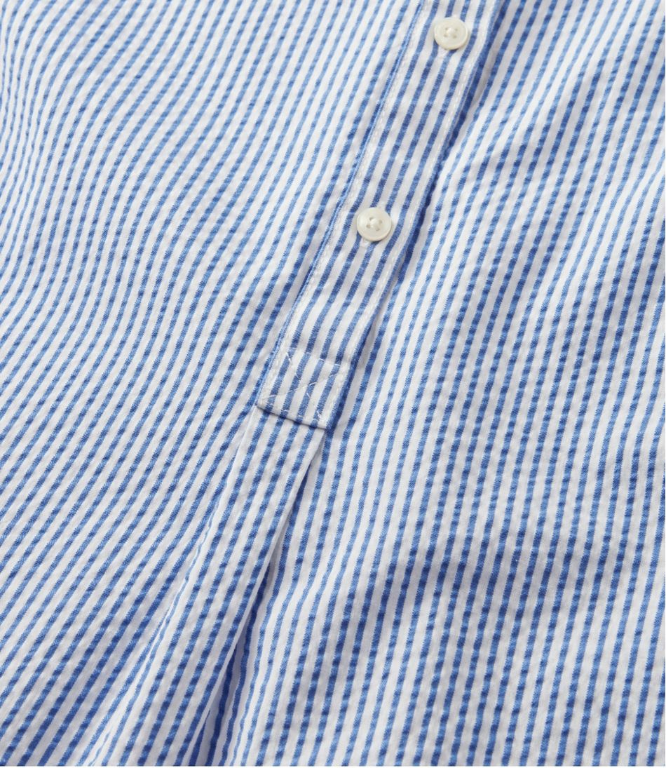 L.L.BeanWomen's Vacationland Seersucker Shirt, Short-Sleeve Popover Stripe