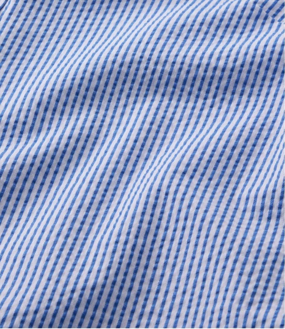 L.L.BeanWomen's Vacationland Seersucker Shirt, Short-Sleeve Popover Stripe