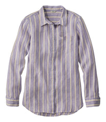 L.L.BeanWomen's Premium Washable Linen Shirt, Tunic Stripe