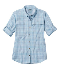 L.L.BeanWomen's Tropicwear Shirt, Plaid Long-Sleeve