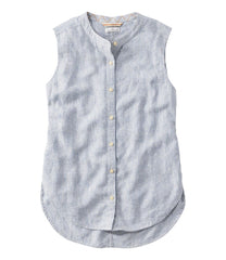 L.L.BeanWomen's Signature Linen-Blend Button-Front Shirt, Sleeveless