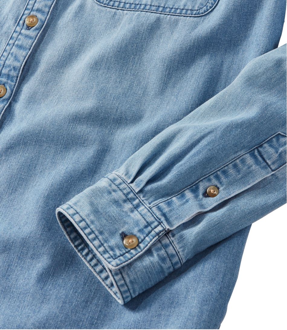 L.L.BeanWomen's L.L. Bean Heritage Washed Denim Shirt, Long-Sleeve
