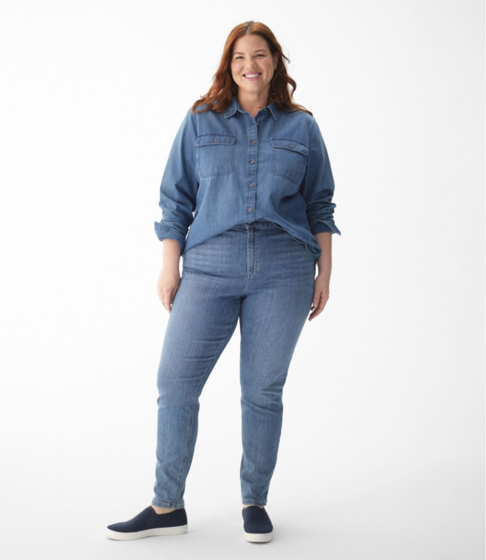 L.L.BeanWomen's L.L. Bean Heritage Washed Denim Shirt, Long-Sleeve