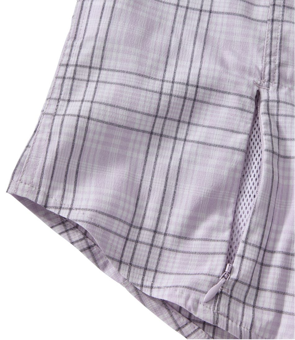 L.L.BeanWomen's Tropicwear Shirt, Plaid Short-Sleeve