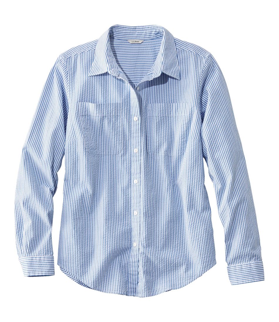 L.L.BeanWomen's Vacationland Seersucker Shirt, Long-Sleeve