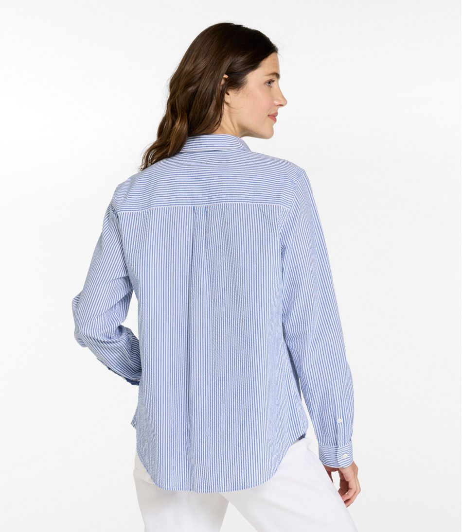 L.L.BeanWomen's Vacationland Seersucker Shirt, Long-Sleeve