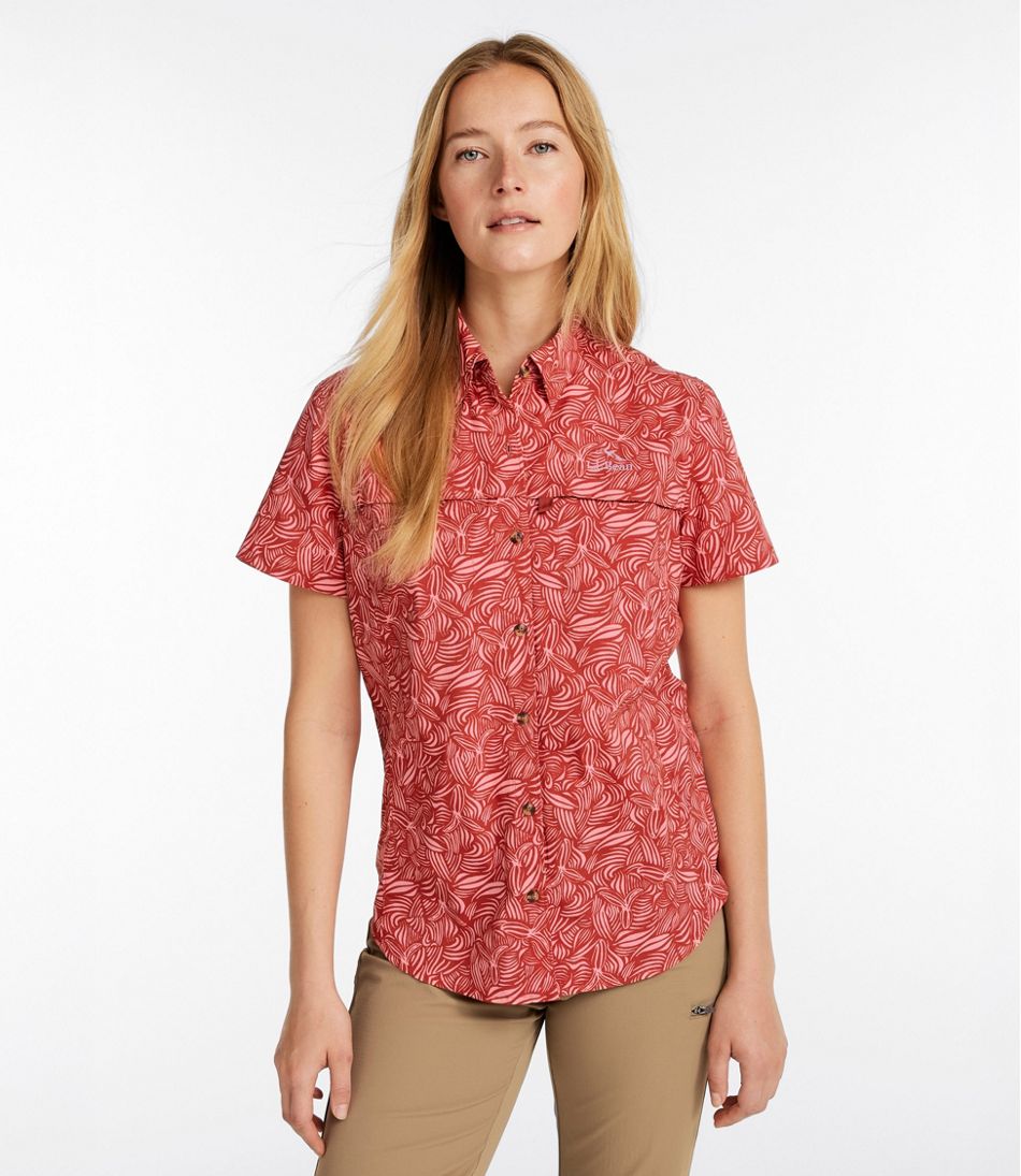 L.L.BeanWomen's Tropicwear Shirt, Short-Sleeve Print