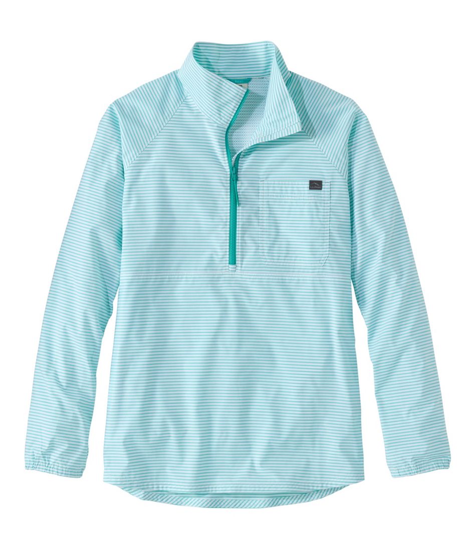 L.L.BeanWomen's Everyday SunSmart® Woven Shirt, Quarter-Zip Pullover Colorblock