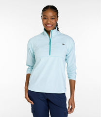 L.L.BeanWomen's Everyday SunSmart® Woven Shirt, Quarter-Zip Pullover Colorblock