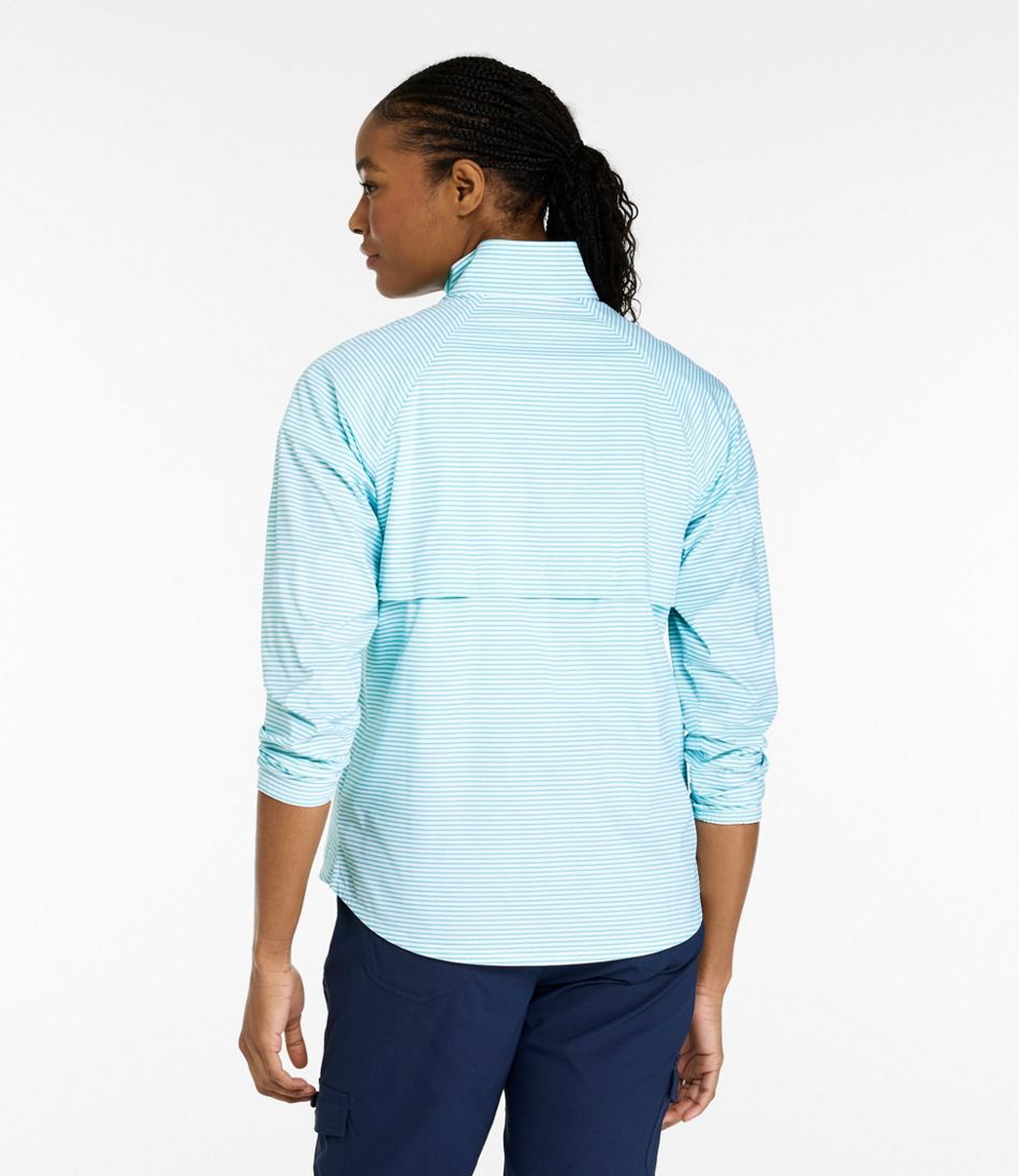 L.L.BeanWomen's Everyday SunSmart® Woven Shirt, Quarter-Zip Pullover Colorblock