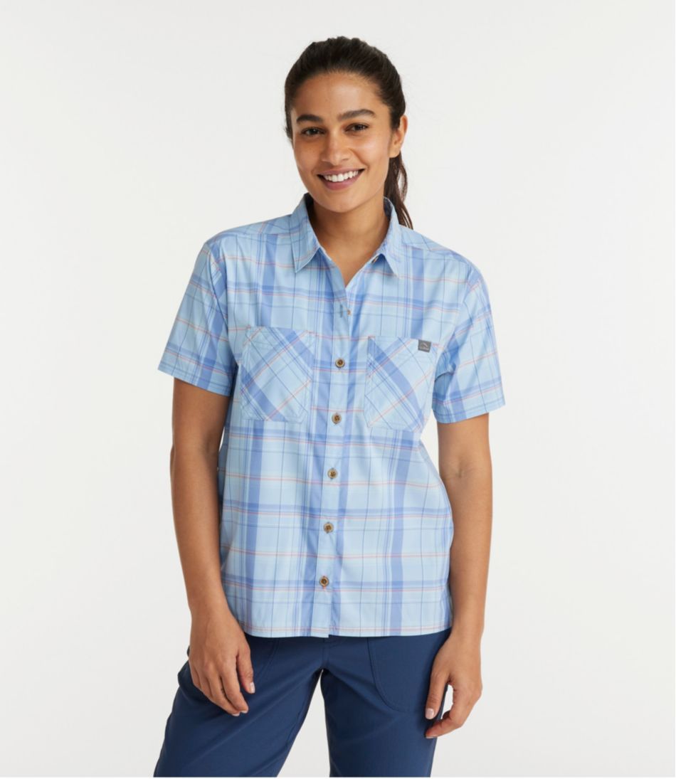 L.L.BeanWomen's Everyday SunSmart® Woven Shirt, Short-Sleeve Plaid