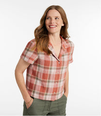 L.L.BeanWomen's Signature Hemp/Cotton Camp Shirt, Short-Sleeve