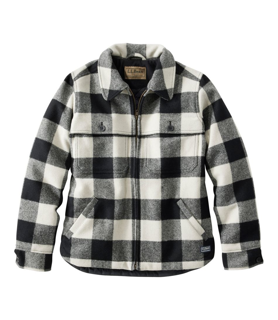 L.L.BeanWomen's Maine Guide Zip Front Jac-Shirt with Primaloft, Plaid