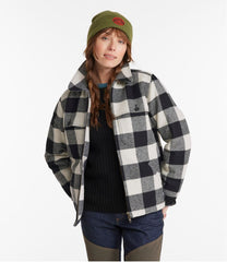 L.L.BeanWomen's Maine Guide Zip Front Jac-Shirt with Primaloft, Plaid