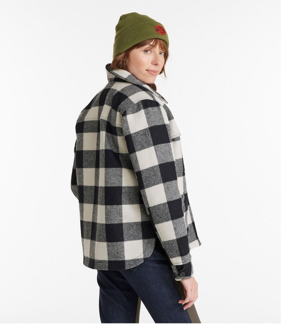 L.L.BeanWomen's Maine Guide Zip Front Jac-Shirt with Primaloft, Plaid