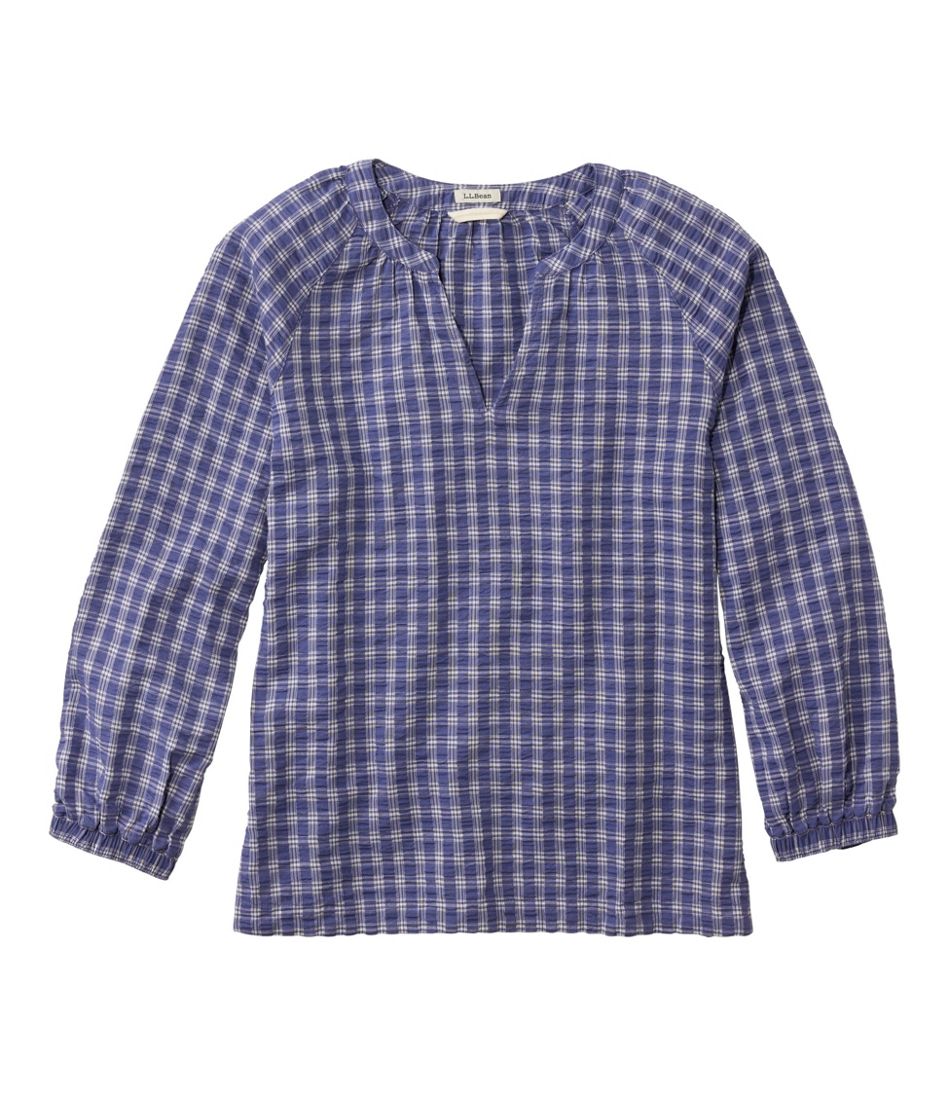 L.L.BeanWomen's Bean's Seacoast Seersucker Splitneck Shirt