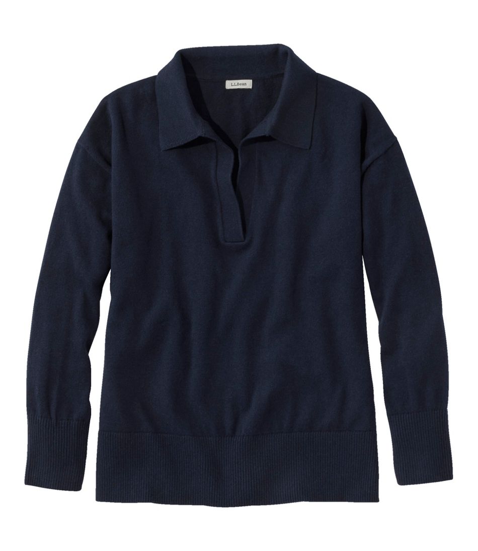 L.L.BeanWomen's Cotton/Cashmere Sweater, Polo