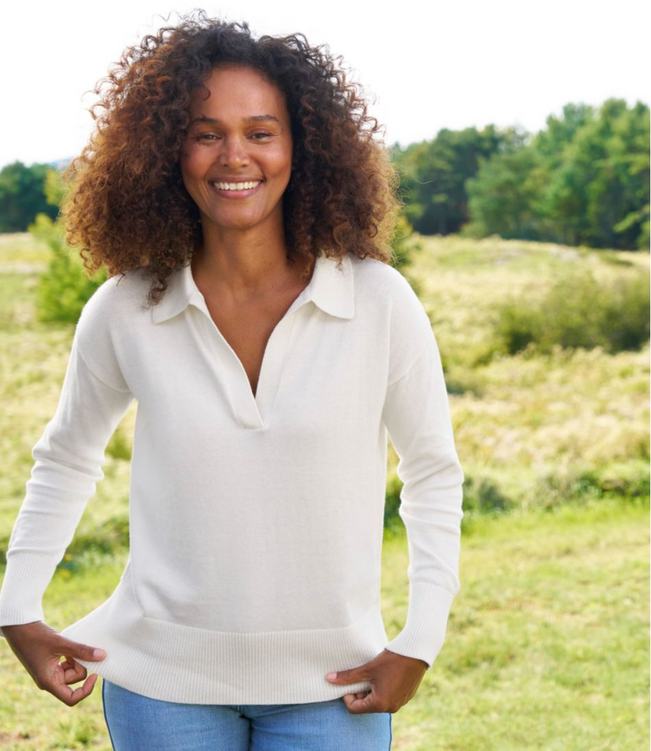 L.L.BeanWomen's Cotton/Cashmere Sweater, Polo