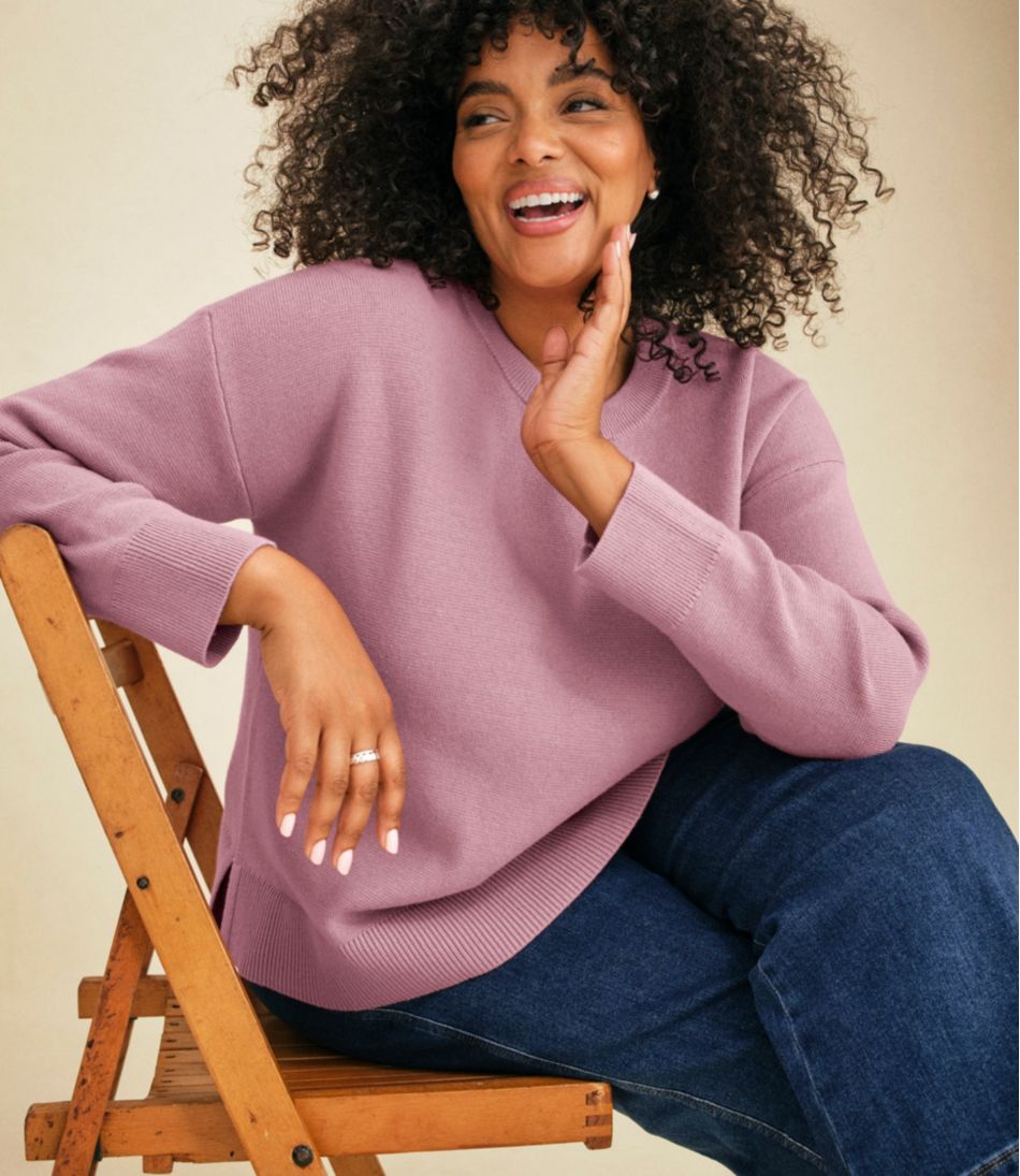 L.L.BeanWomen's Wicked Soft Cotton/Cashmere Crewneck Sweater