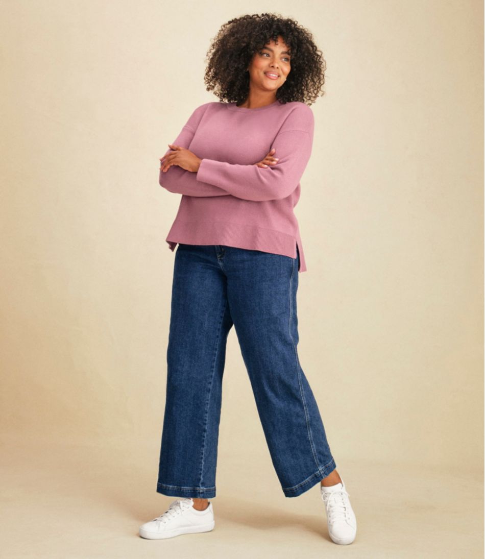 L.L.BeanWomen's Wicked Soft Cotton/Cashmere Crewneck Sweater