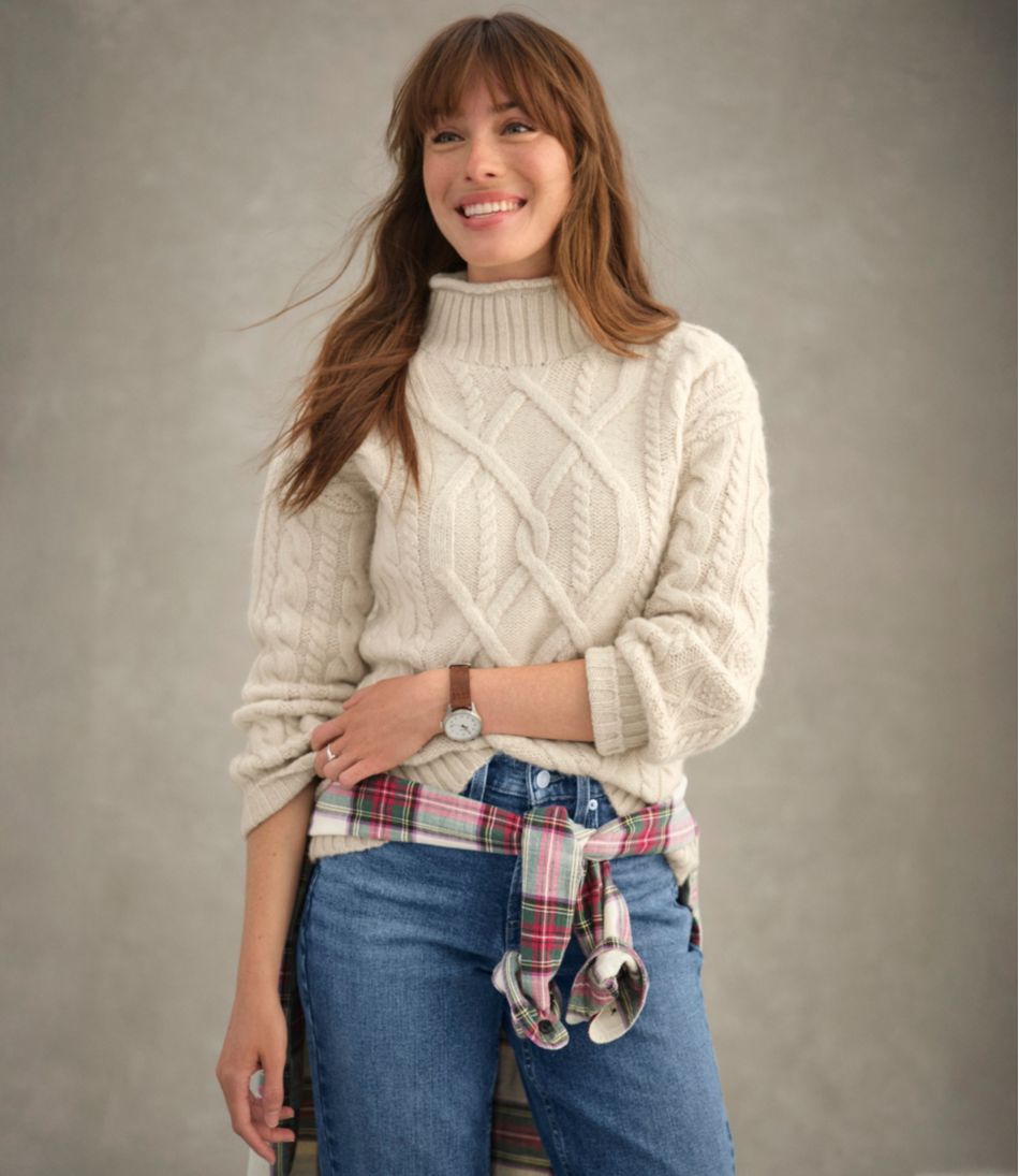 L.L.BeanWomen's 1912 Heritage Wool Blend Mockneck Sweater