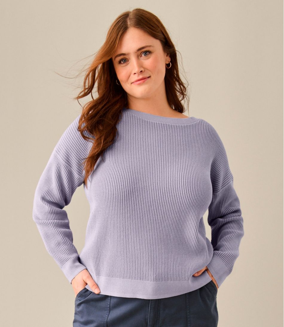 L.L.BeanWomen's Sunwashed Waffle Sweater, Pullover