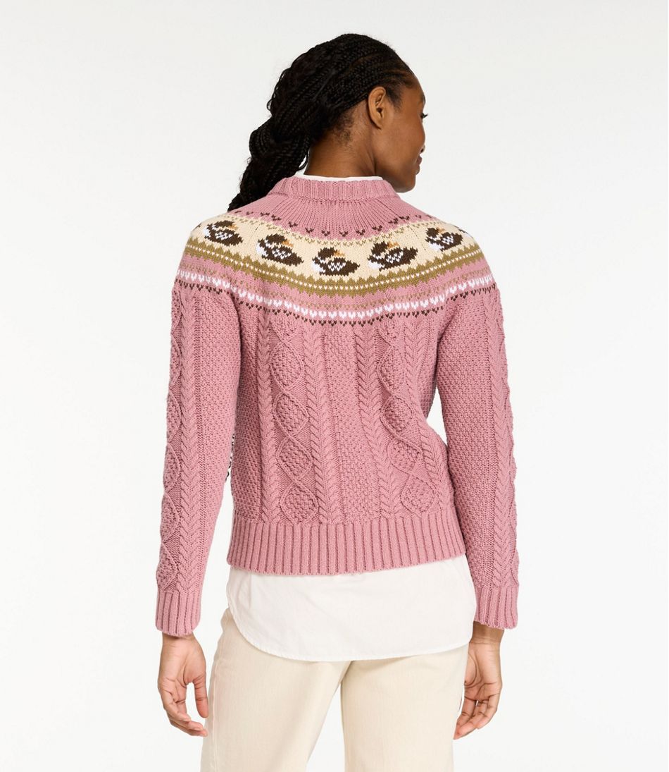 L.L.BeanWomen's Signature Cotton Fisherman Sweater, Crewneck Novelty