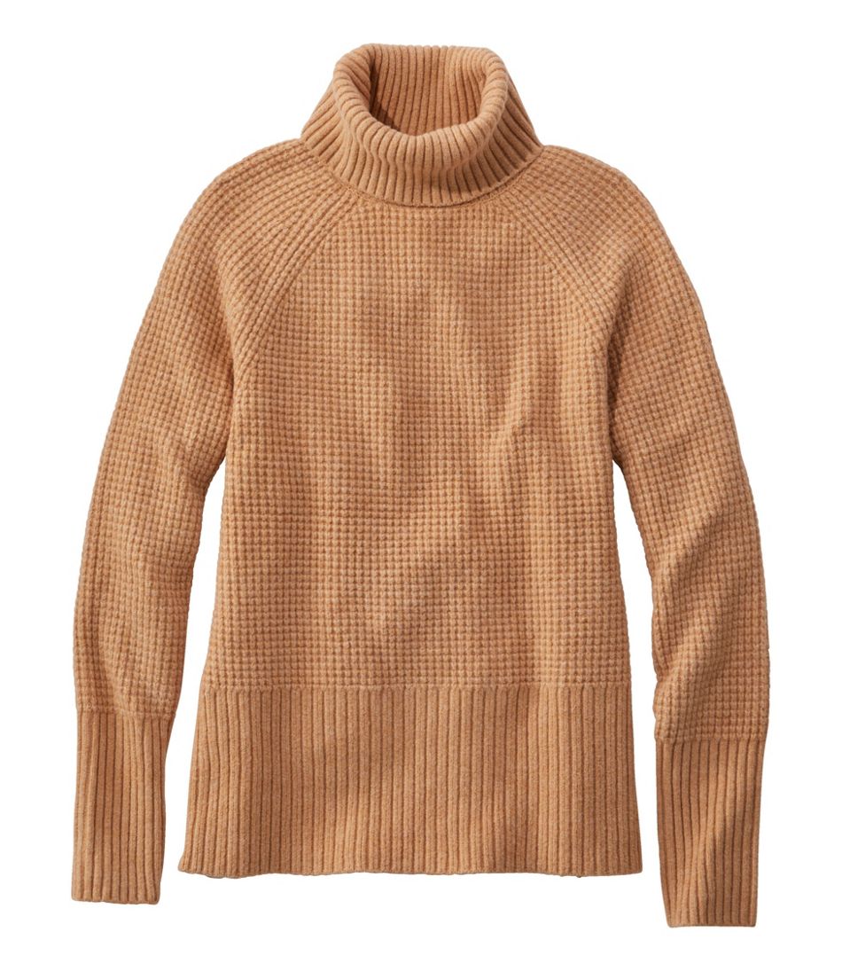 L.L.BeanWomen's SuperSoft Waffle Sweater, Turtleneck