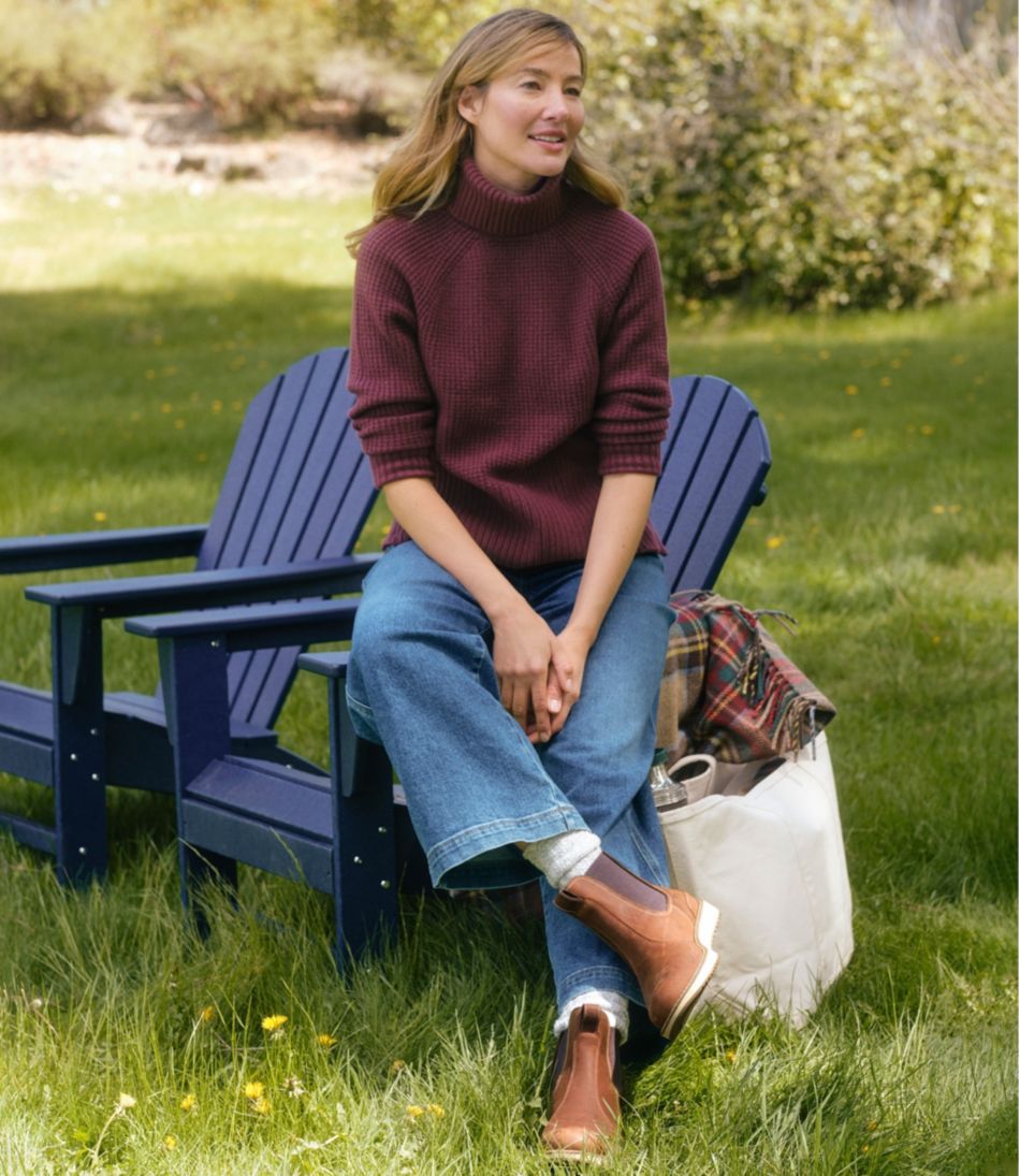 L.L.BeanWomen's SuperSoft Waffle Sweater, Turtleneck