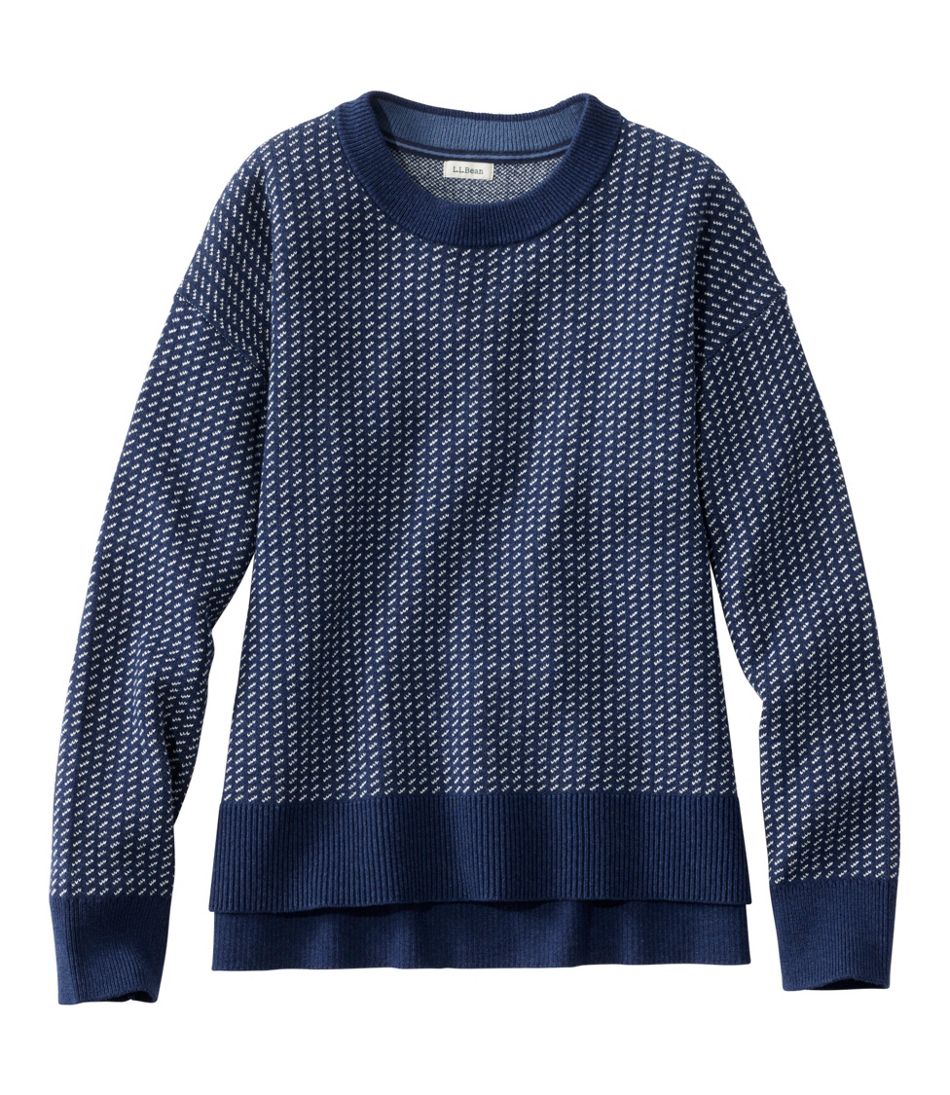 L.L.BeanWomen's Wicked Soft Cotton/Cashmere Crewneck Sweater, Pattern
