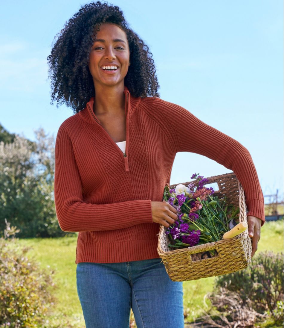 L.L.BeanWomen's Mariner Shaker Sweater, Quarter-Zip