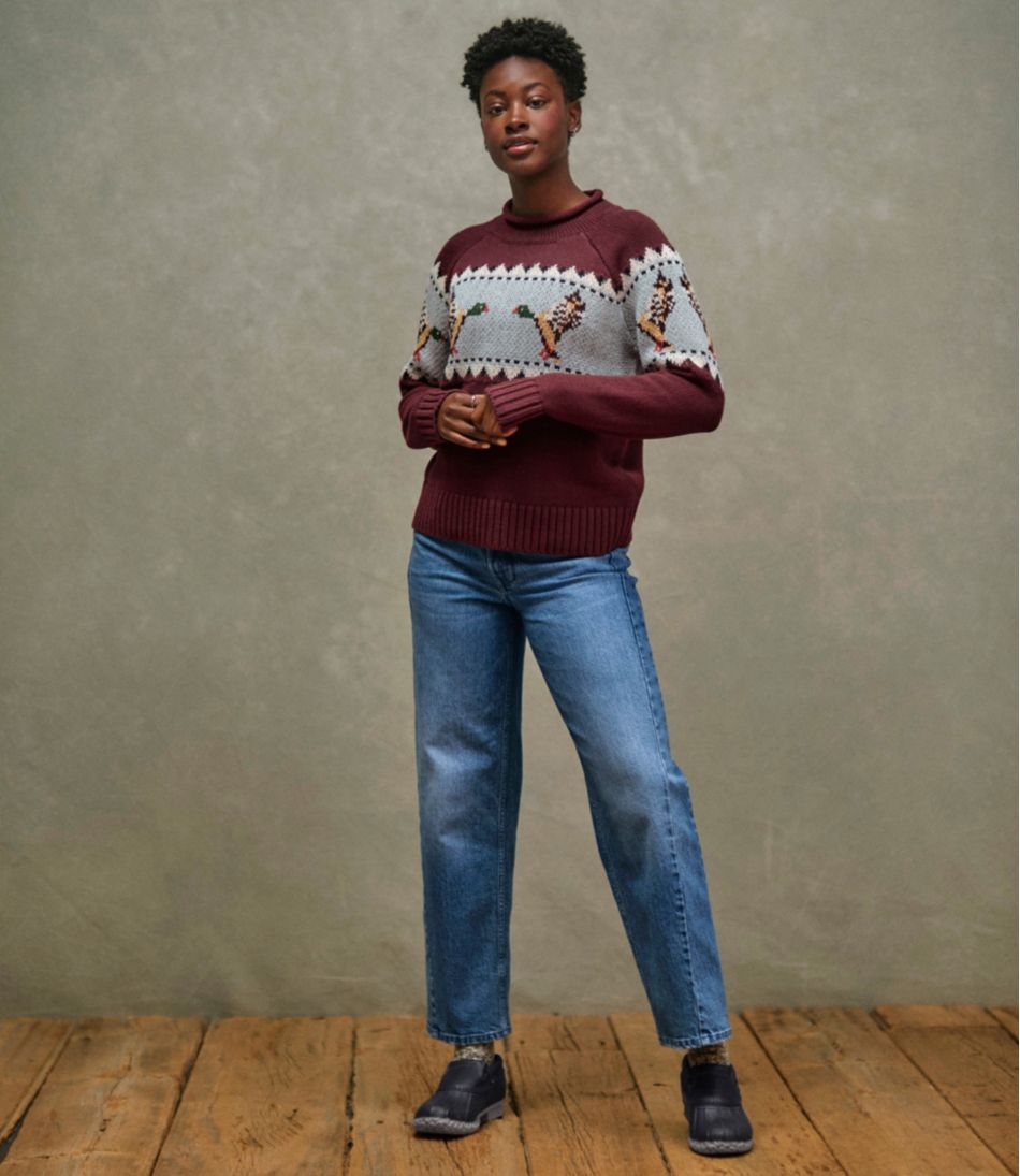 L.L.BeanWomen's Signature Original Cotton Sweater, Rollneck Novelty