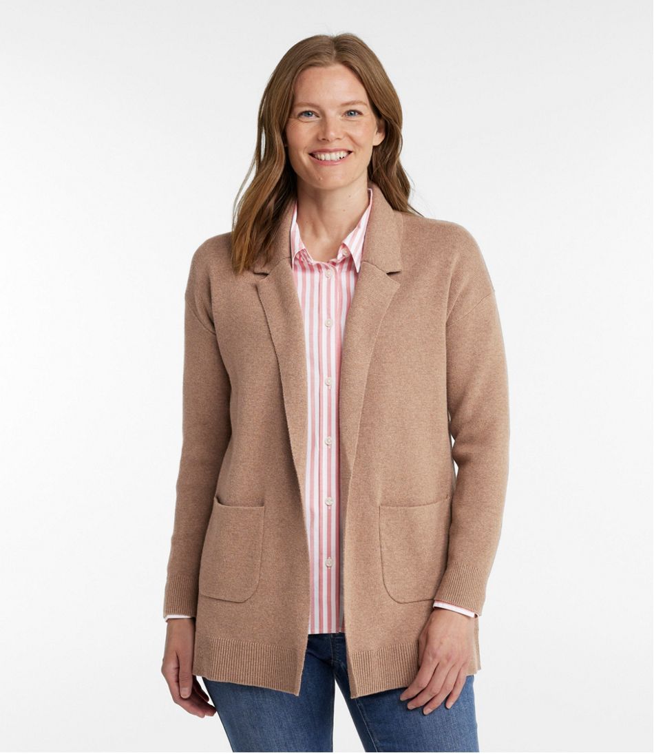 L.L.BeanWomen's Wicked Soft Cotton/Cashmere Coatigan Sweater