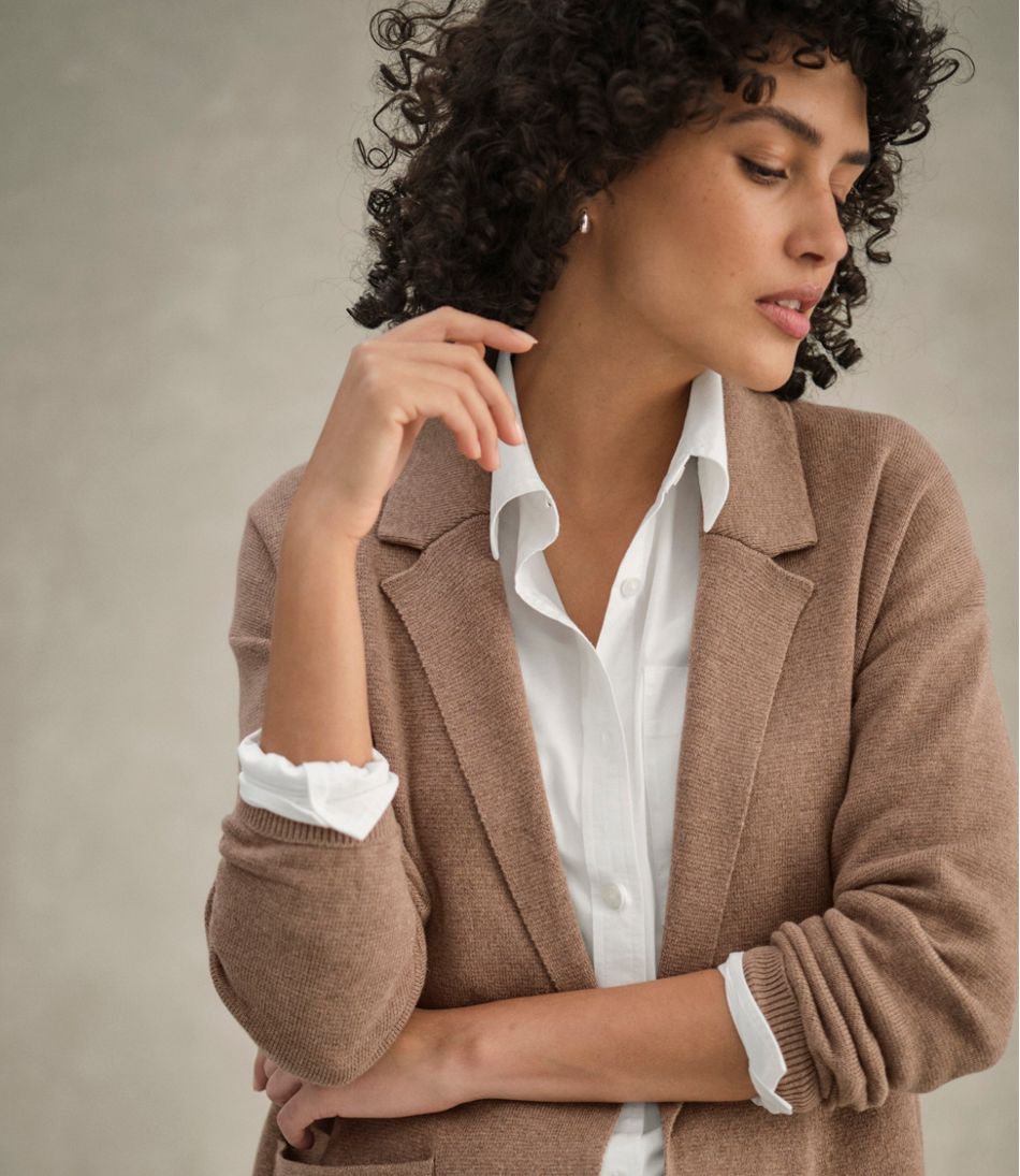 L.L.BeanWomen's Wicked Soft Cotton/Cashmere Coatigan Sweater