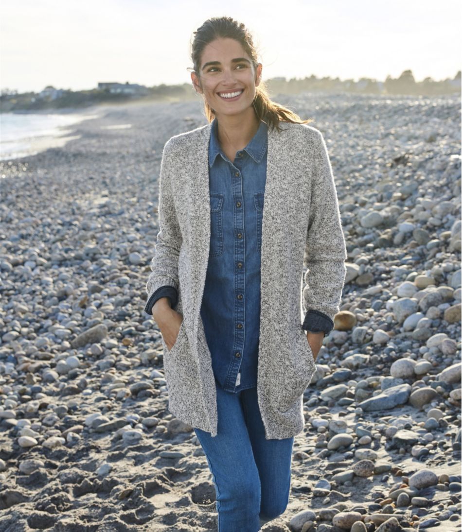 L.L.BeanWomen's Cotton Ragg Sweater, Open Cardigan