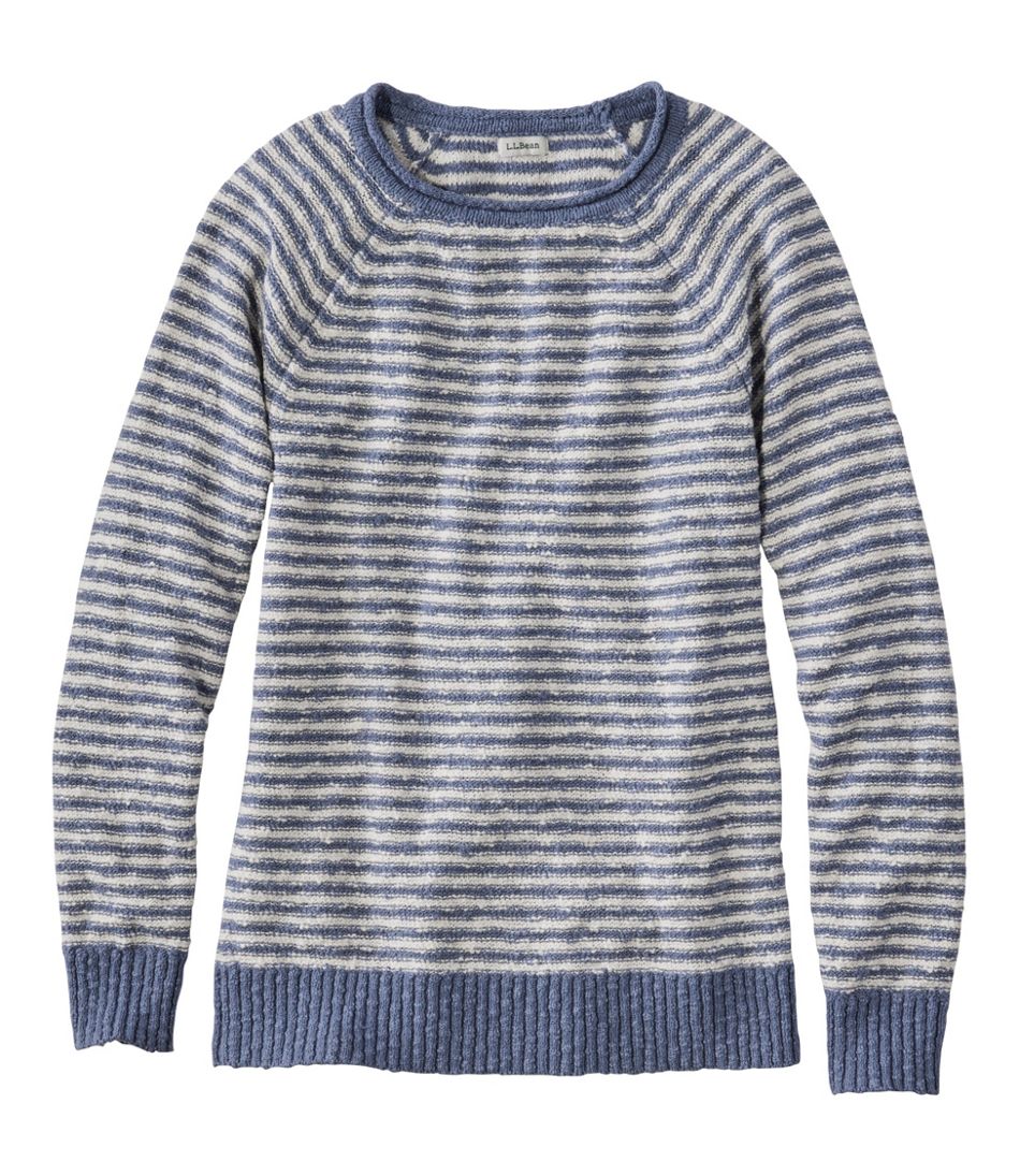 L.L.BeanWomen's Midweight Cotton Slub Rollneck Pullover Stripe