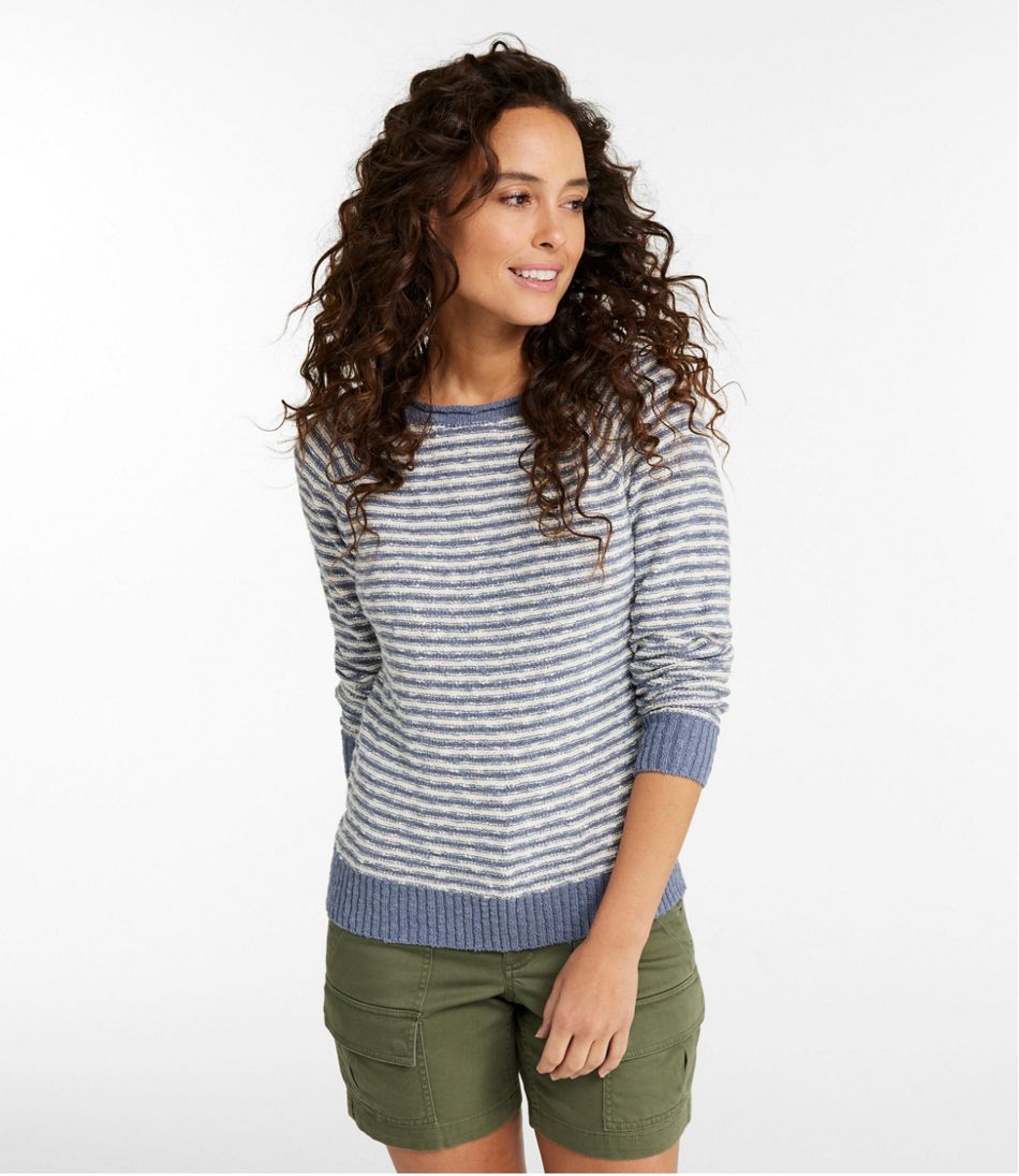 L.L.BeanWomen's Midweight Cotton Slub Rollneck Pullover Stripe