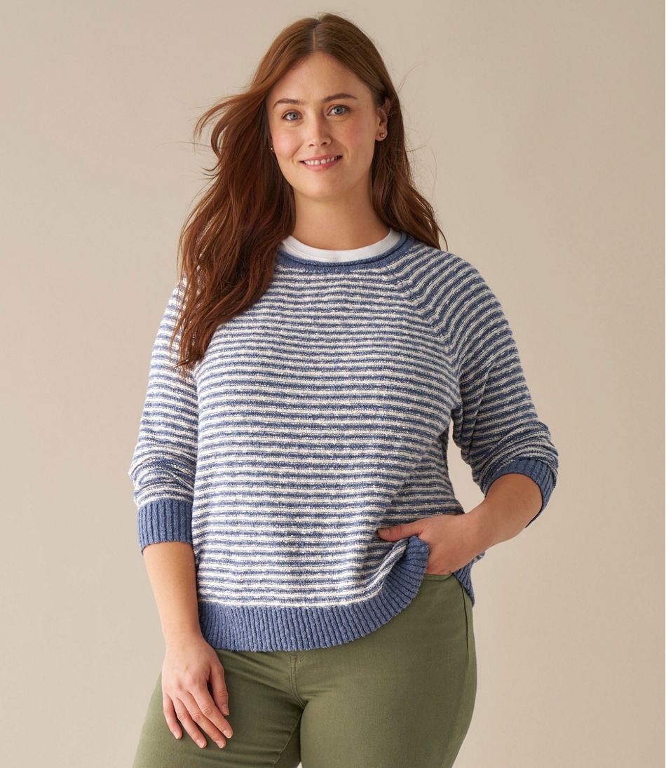 L.L.BeanWomen's Midweight Cotton Slub Rollneck Pullover Stripe