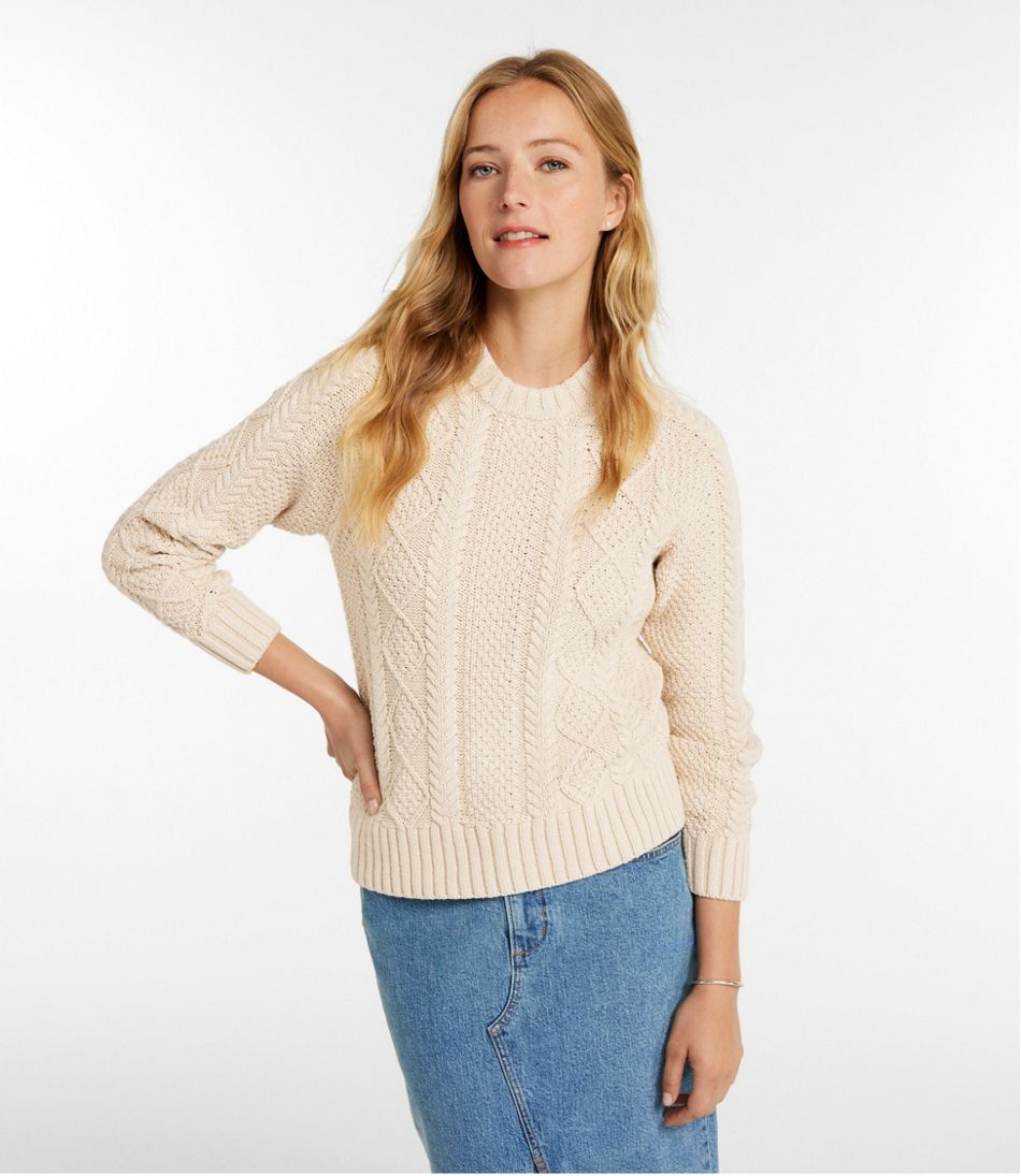L.L.BeanWomen's Signature Cotton Fisherman Sweater, Crewneck