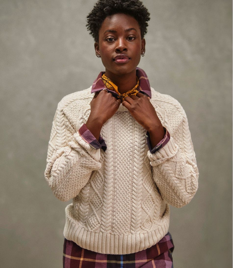 L.L.BeanWomen's Signature Cotton Fisherman Sweater, Crewneck