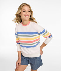 L.L.BeanWomen's Cotton/Cashmere Sweater, Crewneck Stripe