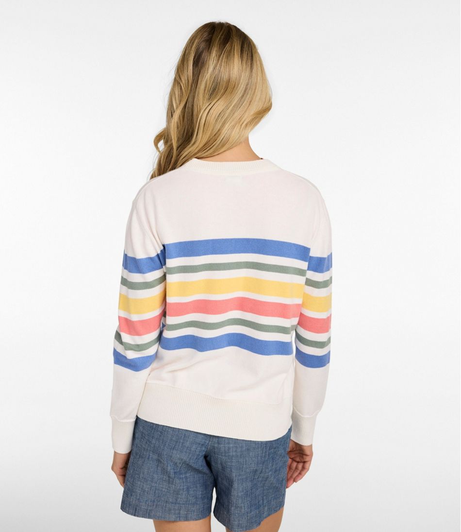 L.L.BeanWomen's Cotton/Cashmere Sweater, Crewneck Stripe
