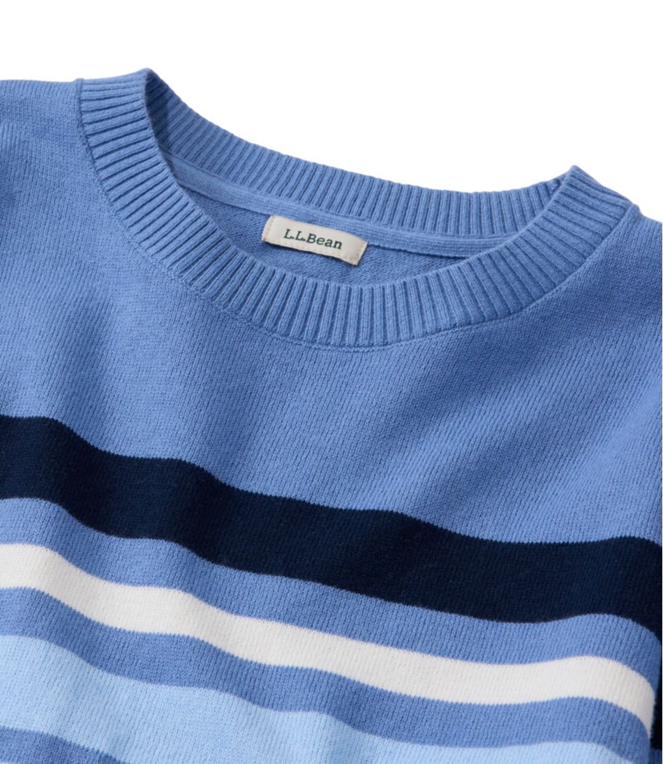 L.L.BeanWomen's Cotton/Cashmere Sweater, Crewneck Stripe