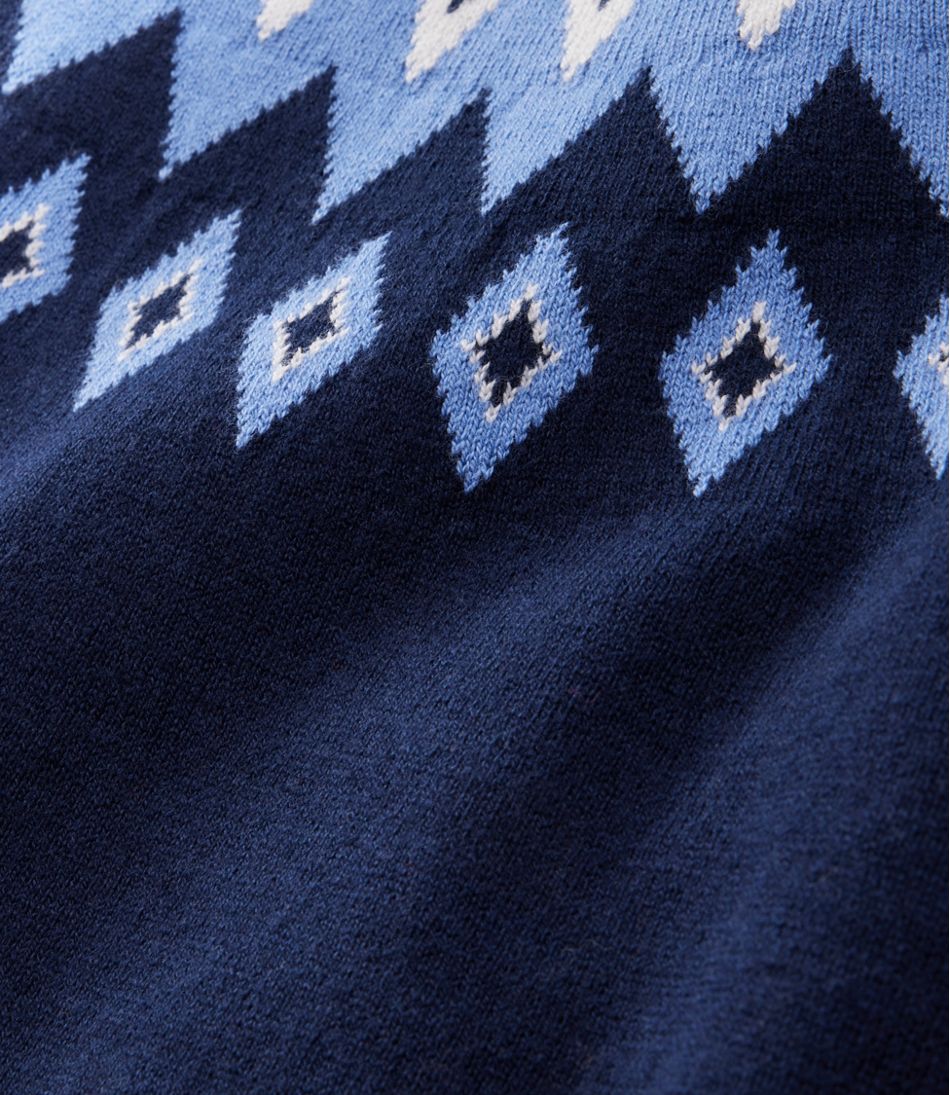 L.L.BeanWomen's Cotton/Cashmere Sweater, Turtleneck Fair Isle