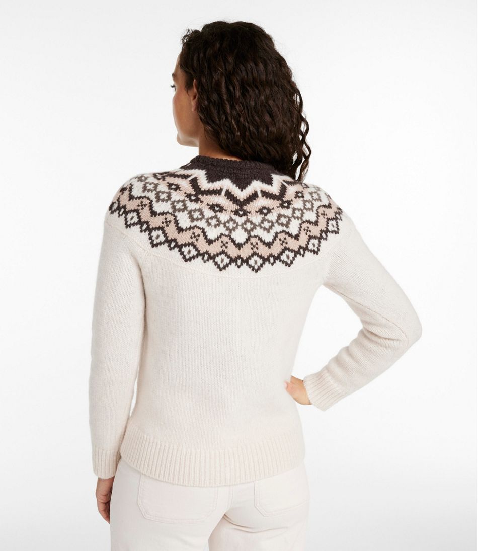 L.L.BeanWomen's Bean's Classic Ragg Wool Sweater, Crewneck Fair Isle