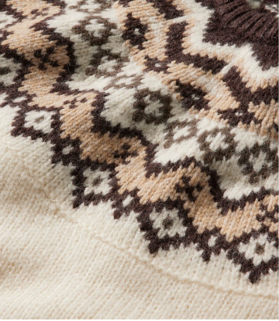 L.L.BeanWomen's Bean's Classic Ragg Wool Sweater, Crewneck Fair Isle