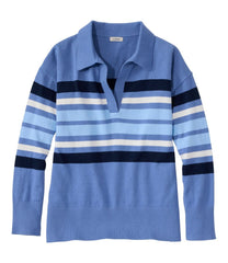L.L.BeanWomen's Cotton/Cashmere Sweater, Polo Stripe