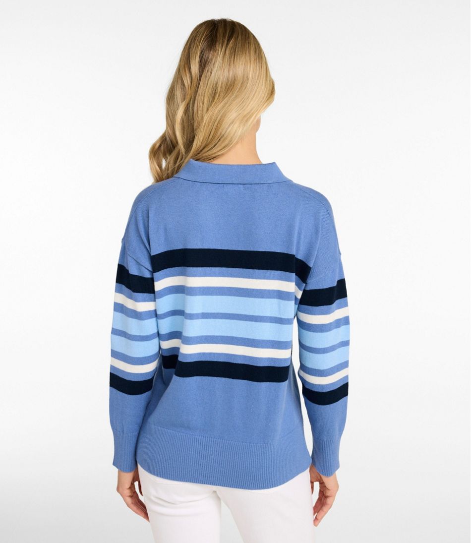 L.L.BeanWomen's Cotton/Cashmere Sweater, Polo Stripe